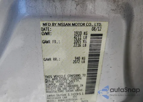 2013 Nissan Altima 2.5 from USA, damaged, VIN 1N4AL3AP6DC130951